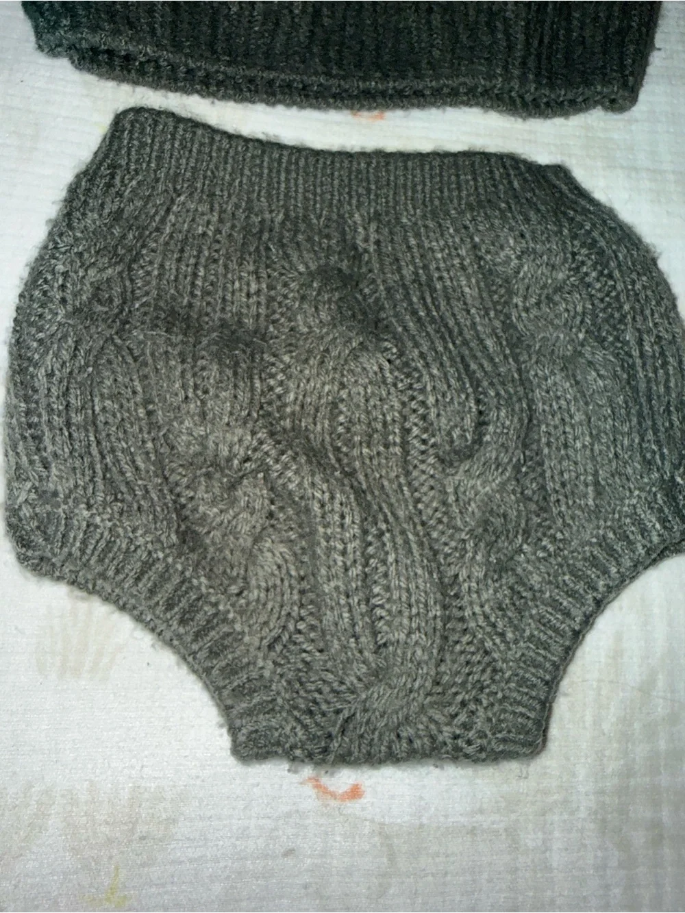 Rylee + Cru Charcoal Cable Knit Crew Sweater & Bloomer Set boys